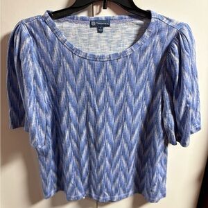 Democracy Chevron Blue Short Sleeve Top